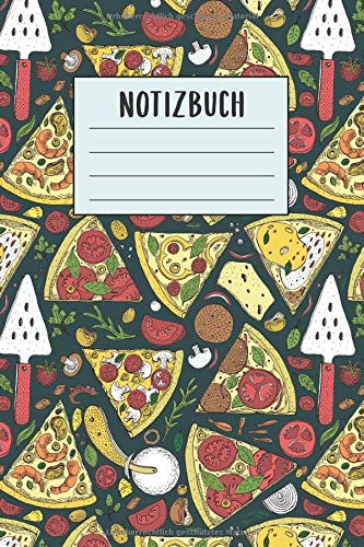 Notizbuch: 6x9 liniert Pizza Notizbuch Cooking & Enjoying