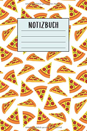 Notizbuch: 6x9 liniert Pizza Notizbuch Cooking & Enjoying
