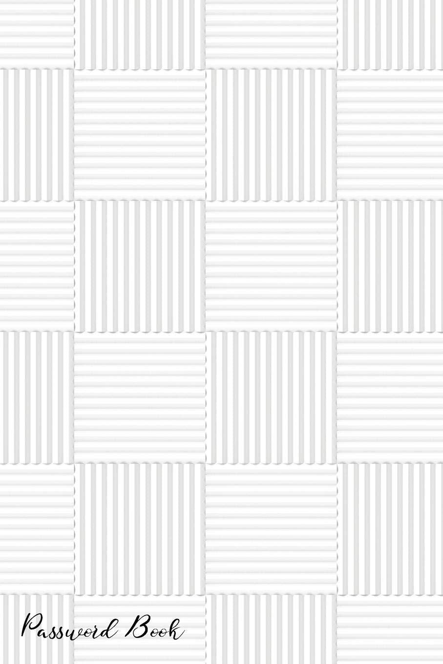 Product Image: Password Book: Include Alphabetical Index With White Gray Square Tiles Pattern