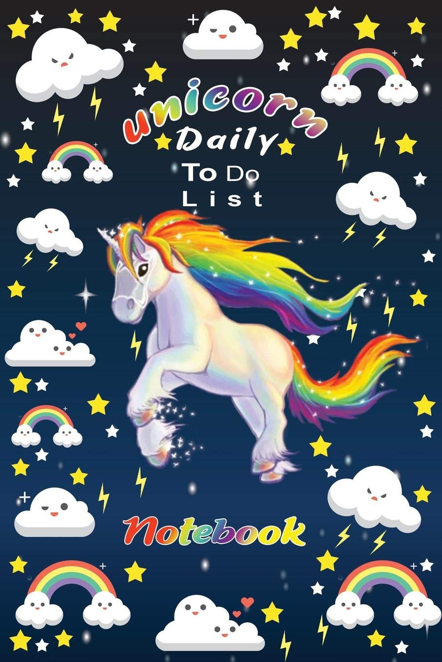 unicorn daily to do list: daily planner & hourly to do list for girls Water tracker & Exercise & eating (breakfast-lunch-dinner) and Notes Books