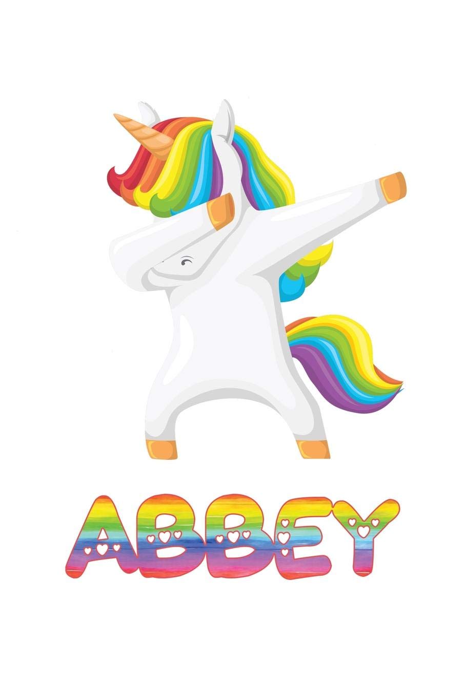 Abbey: Abbey 6x9 Journal Notebook Dabbing Unicorn Rainbow Essays & Short Stories