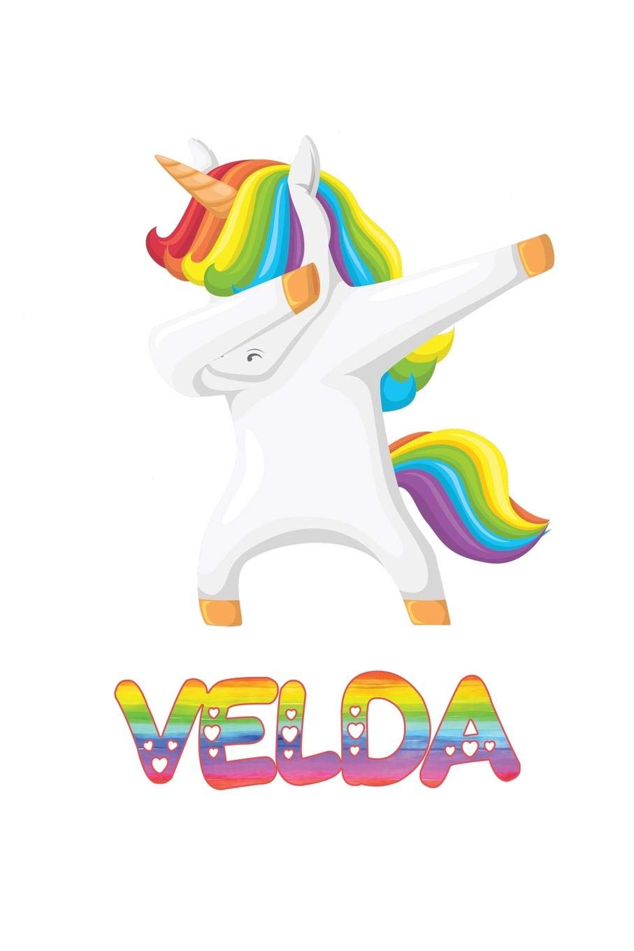 Velda: Velda 6x9 Journal Notebook Dabbing Unicorn Rainbow Essays & Short Stories