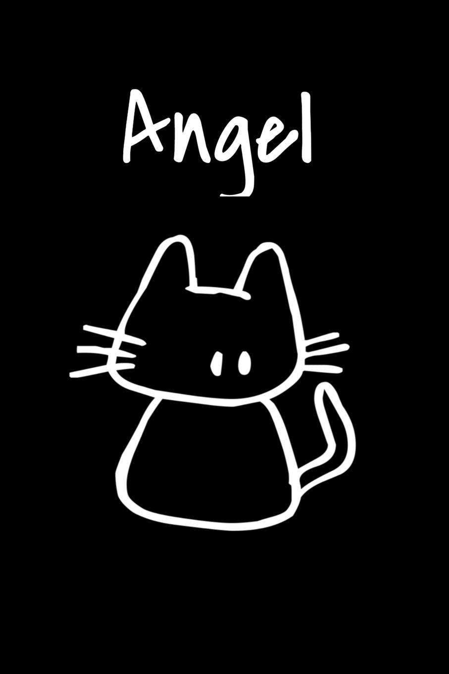 Angel: Composition Notebook Plain College Ruled Wide Lined 6" x 9” Journal Cute Funny Kawaii Gifts for Cat Lover’s Organizer Record Log Passwords ... School Teens Kids Workbook for Writing Notes Essays & Short Stories