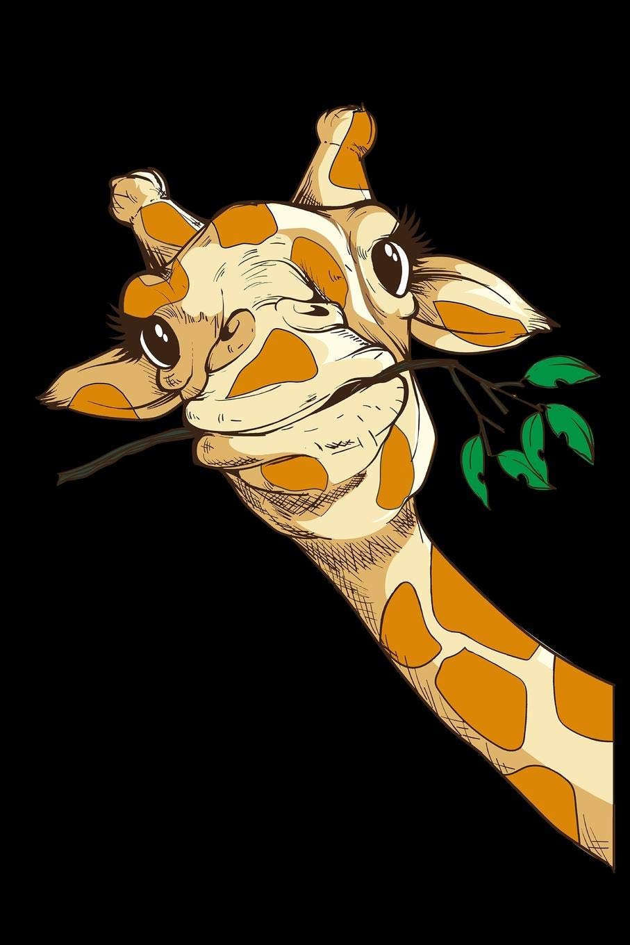 Journal: Funny Giraffe Safari Zoo Animal Love Giraffes Black Lined Notebook Writing Diary - 120 Pages 6 x 9 Social Sciences