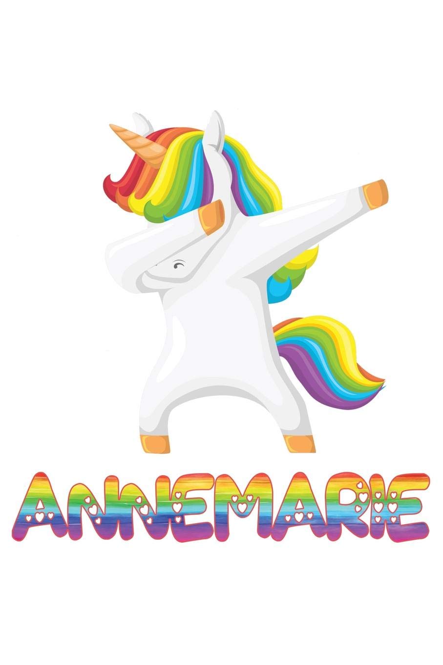 annemarie: annemarie 6x9 Journal Notebook Dabbing Unicorn Rainbow Essays & Short Stories