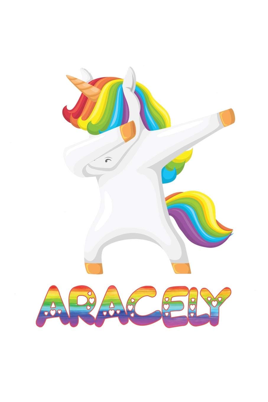 aracely: aracely 6x9 Journal Notebook Dabbing Unicorn Rainbow Essays & Short Stories