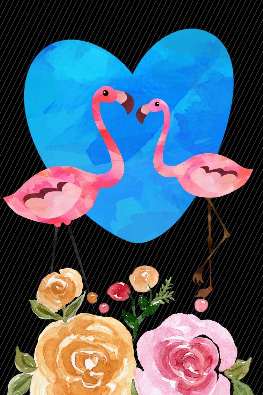 Diary 2020: Flamingo in Love Monthly Week to View Planner Floral Watercolour Books