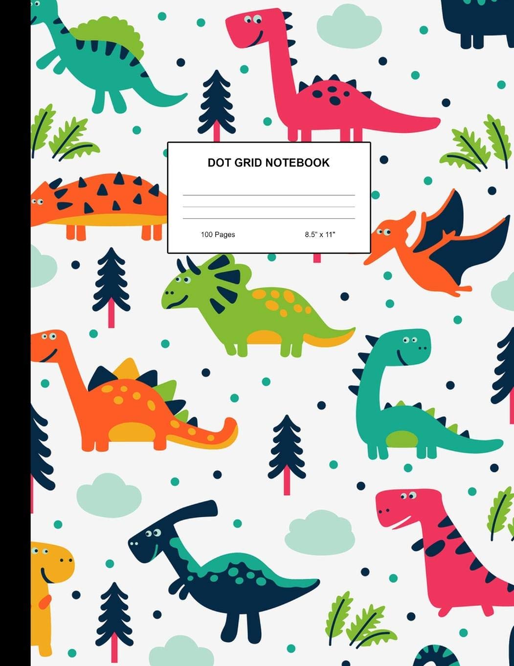 Dot Grid Notebook: Dotted Bullet Journal - Large 8.5 x 11 with 100 Pages White Paper for School Supplies, Office and Home Use - Design Code A4 122 Media & Communication