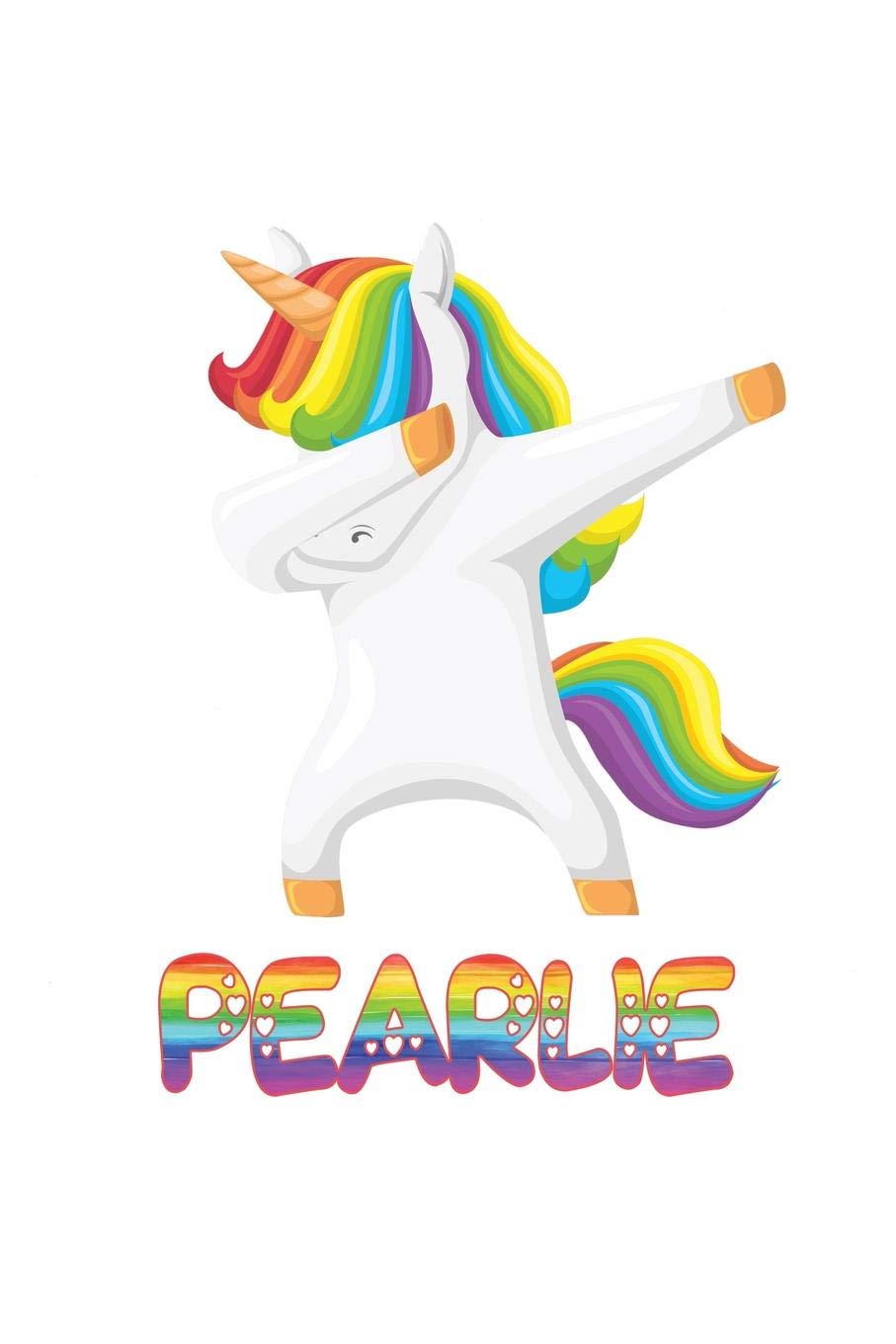 Pearlie: Pearlie 6x9 Journal Notebook Dabbing Unicorn Rainbow book
