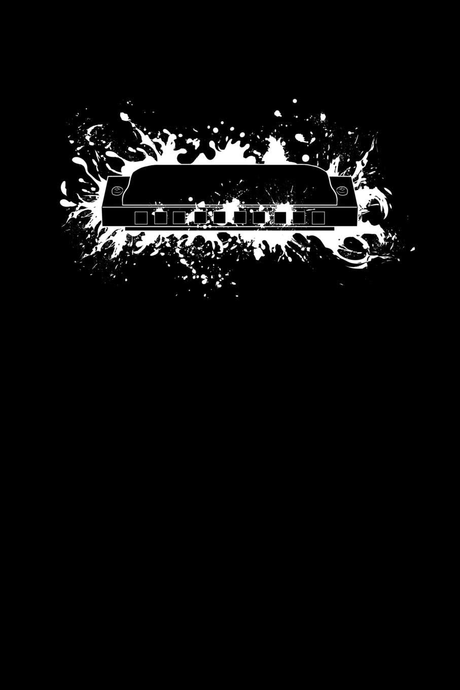 Splash Harmonica: Lined Notebook (6”x 9” inch size = nearly DIN A5 - 120 Pages) - perfect as music book or song writing book, suitable gift for Harmonica musicians! Books