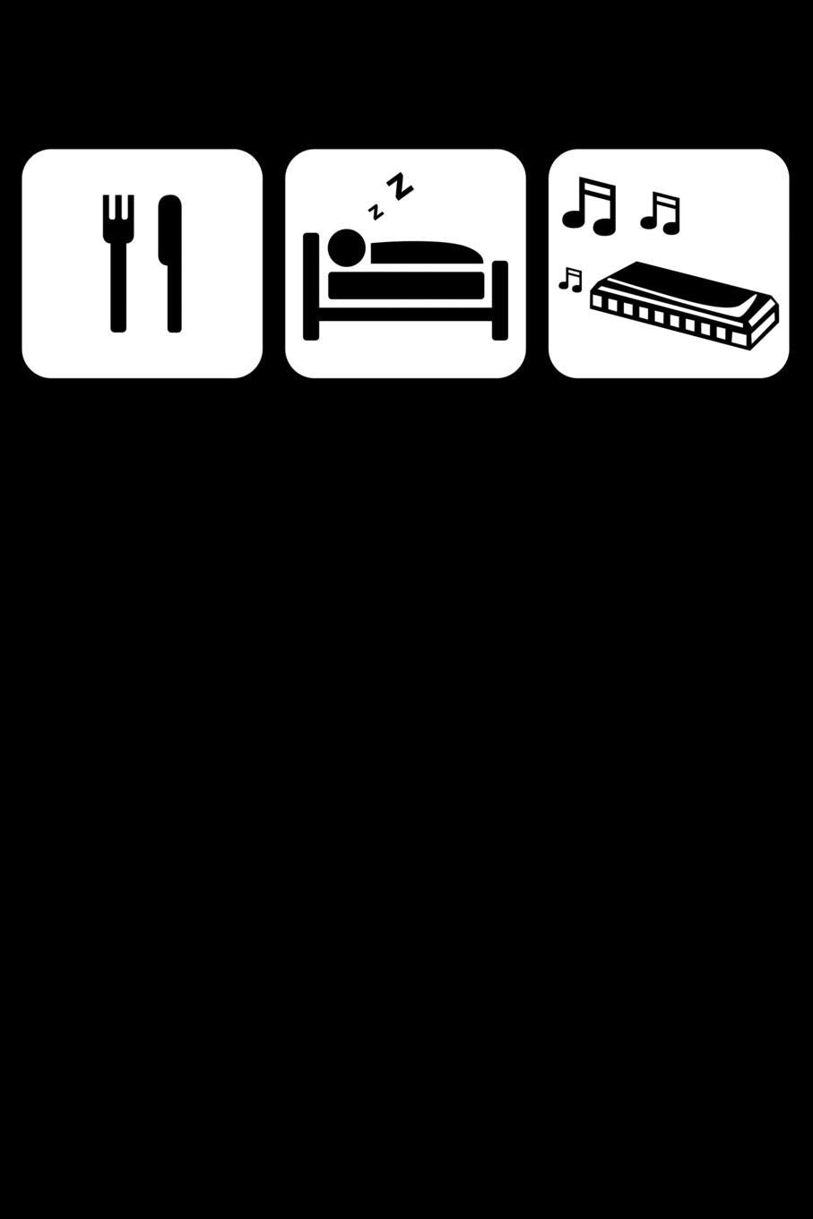 Eat Sleep Harmonica: Lined Notebook (6”x 9” inch size = nearly DIN A5 - 120 Pages) - perfect as music book or song writing book, suitable gift for Harmonica musicians! Books