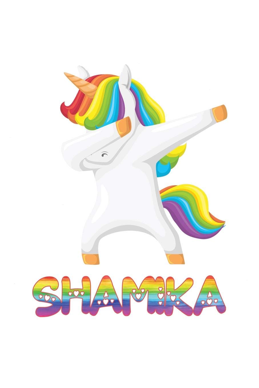 Shamika: Shamika 6x9 Journal Notebook Dabbing Unicorn Rainbow Essays & Short Stories