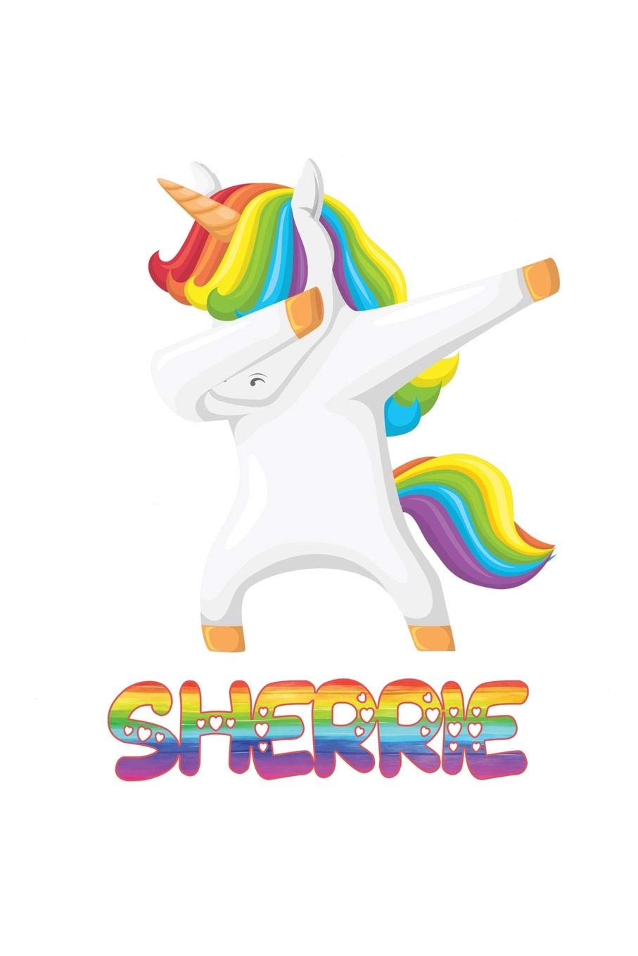Sherrie: Sherrie 6x9 Journal Notebook Dabbing Unicorn Rainbow Essays & Short Stories