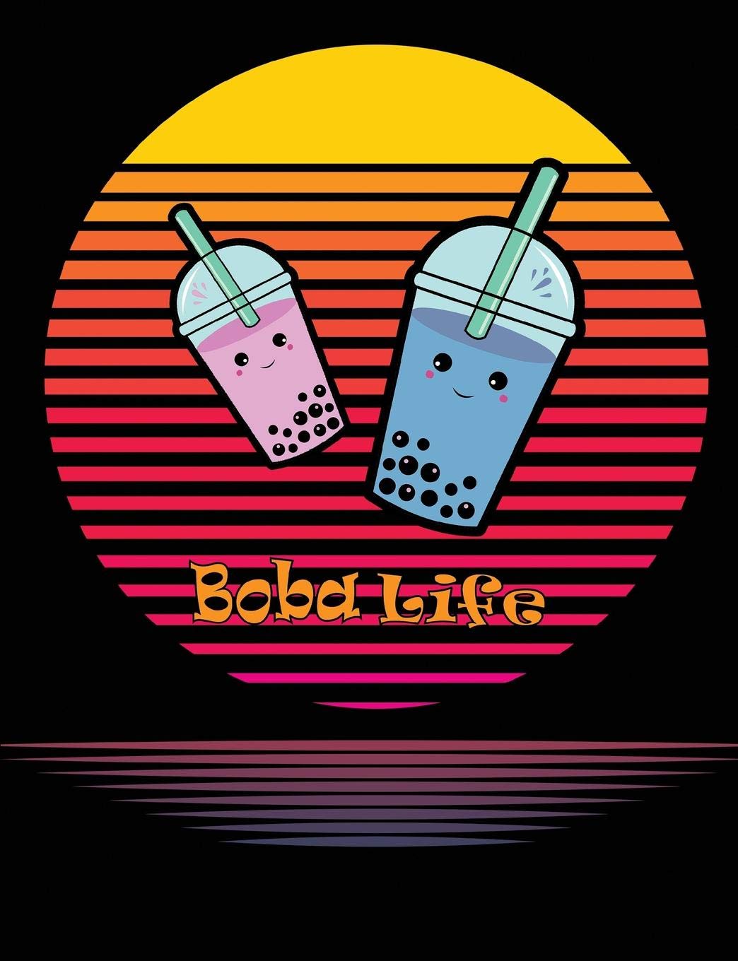 Boba Life: Cute Kawaii Bubble Tea College Ruled Notebook Learning & Reference