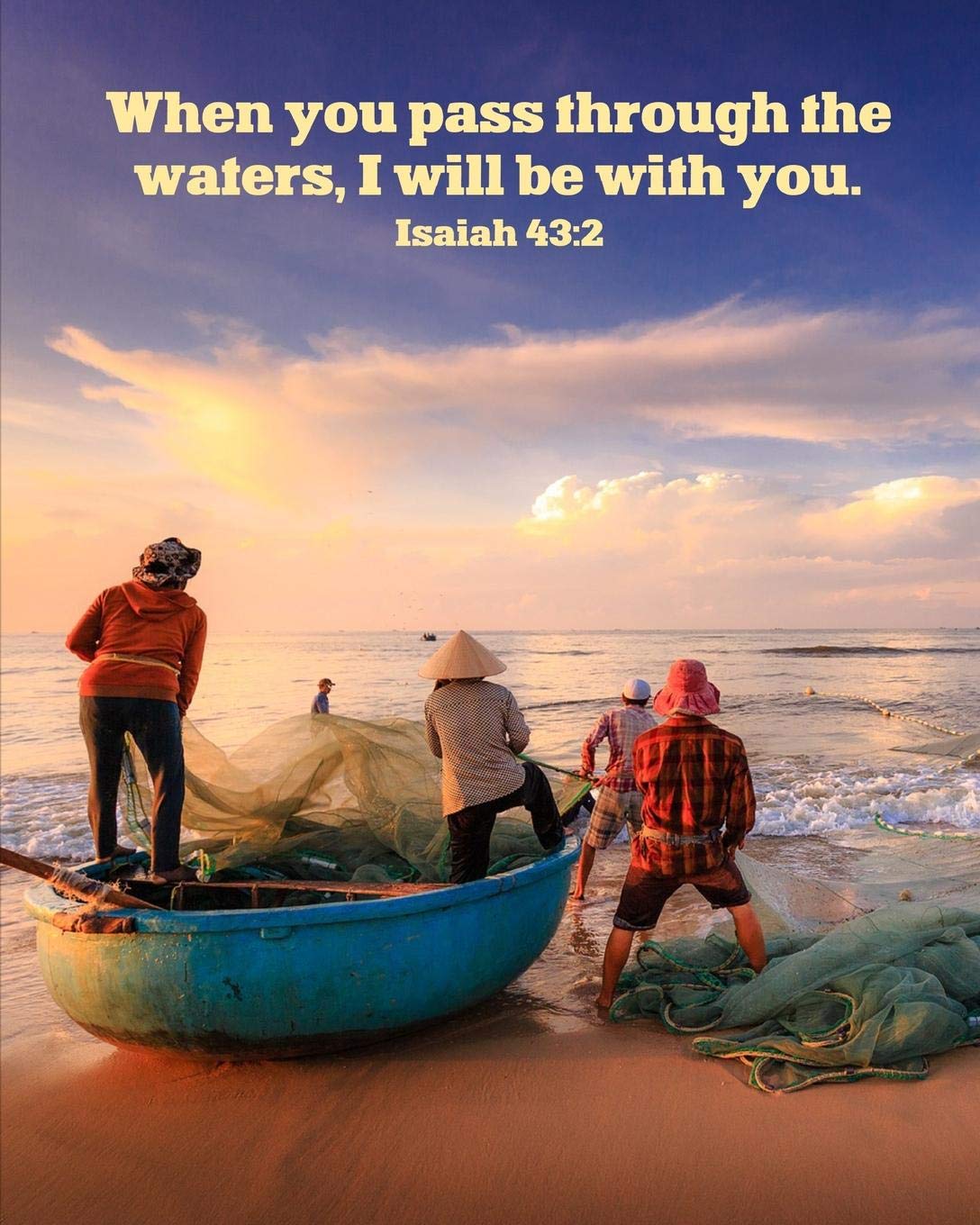 When You Pass Through the Waters, I Will Be With You - Isaiah 43:2: Prayer Journal for Men with Scripture Verse - People Working Together to Bring in ... Pages (Men's Prayer Journals, Band 29) Religion & Esotericism