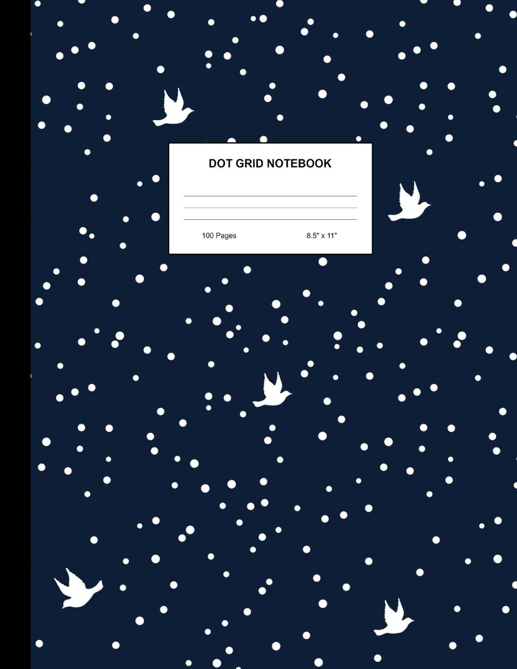 Dot Grid Notebook: Dotted Bullet Journal - Large 8.5 x 11 with 100 Pages White Paper for School Supplies, Office and Home Use - Design Code A4 104 Media & Communication