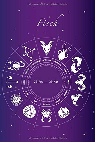 Fisch: Sternzeichen Fisch Notizbuch Notizen Journal Tagebuch Ideenbuch Notizheft mit persönlichen Sternzeichen. 120 Seiten Punkteraster soft Cover DIN A5 Religion & Esotericism