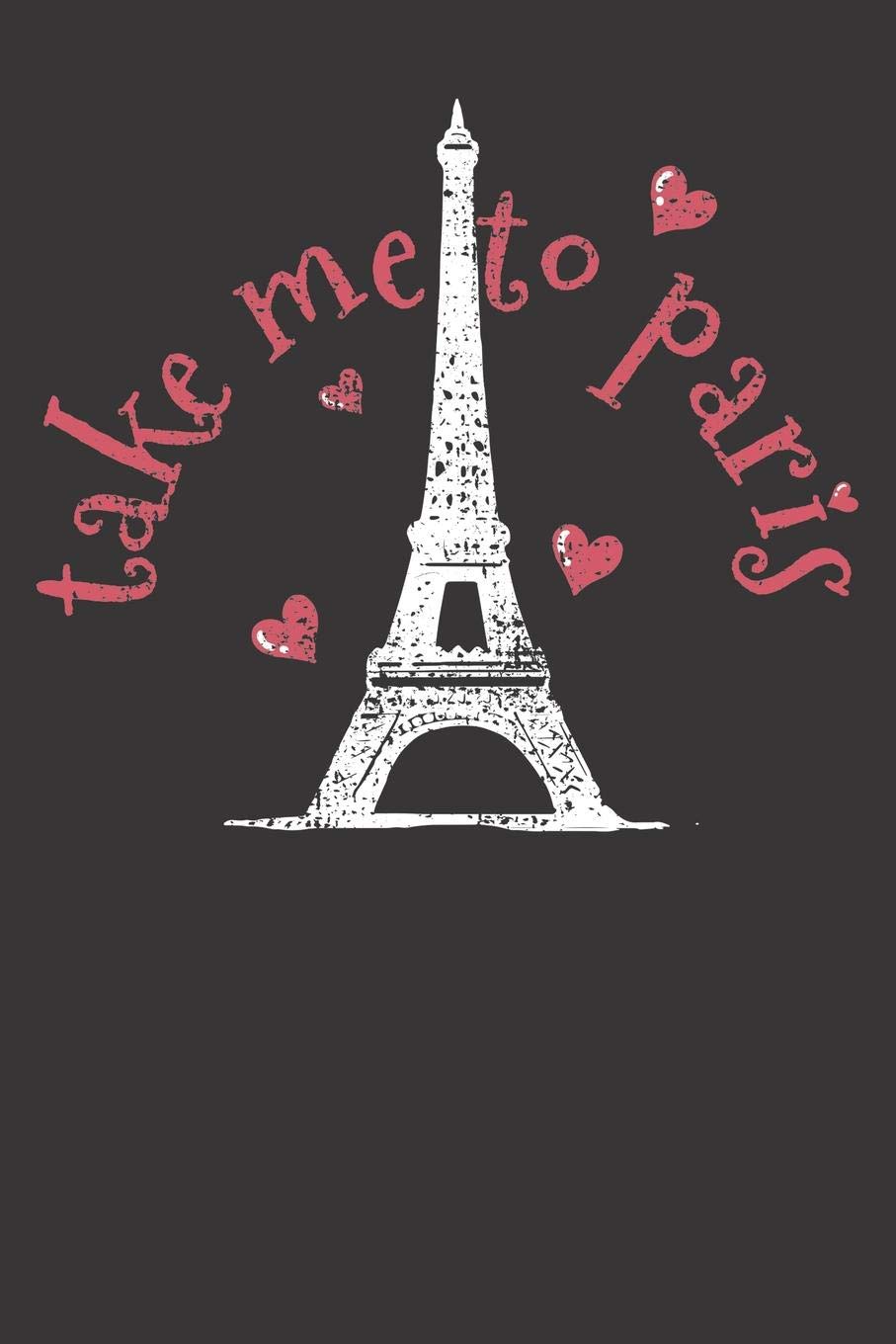 Paris Notebook: Vintage Eiffel Tower Paris Europe Eu European France French 6x9 Dot Grid Dotted 120 Pages for School College Books