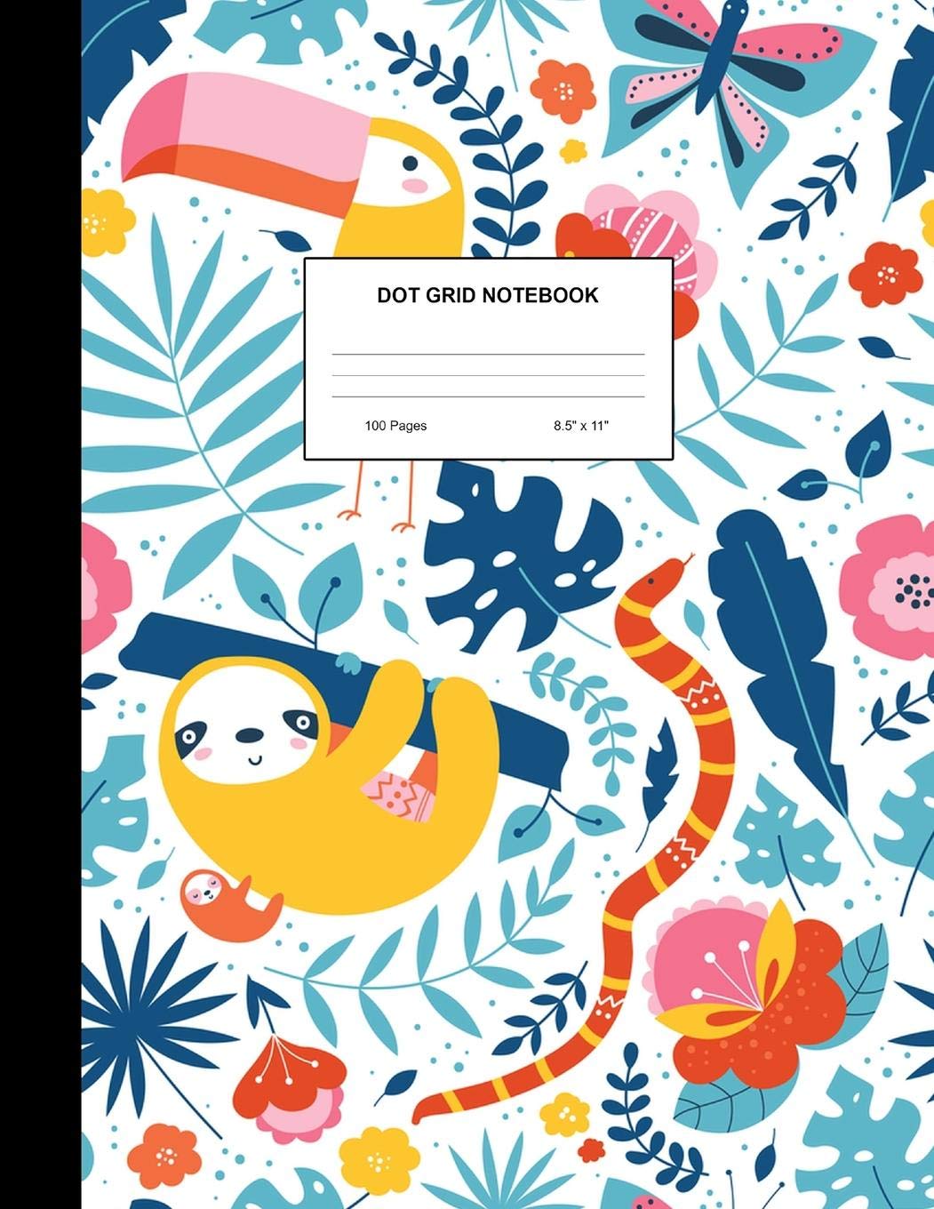Dot Grid Notebook: Dotted Bullet Journal - Large 8.5 x 11 with 100 Pages White Paper for School Supplies, Office and Home Use - Design Code A4 125 Media & Communication