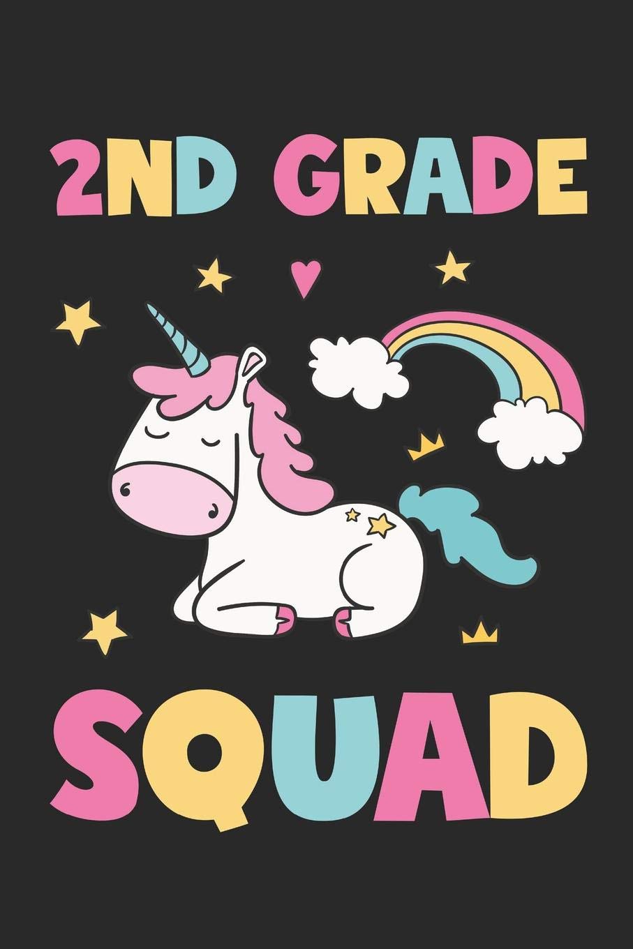 2nd Grade Squad - Unicorn Back To School Gift - Notebook For Second Grade Girls - Girls Unicorn Writing Journal: Medium College-Ruled Journey Diary, 110 page, Lined, 6x9 (15.2 x 22.9 cm) Non-fiction