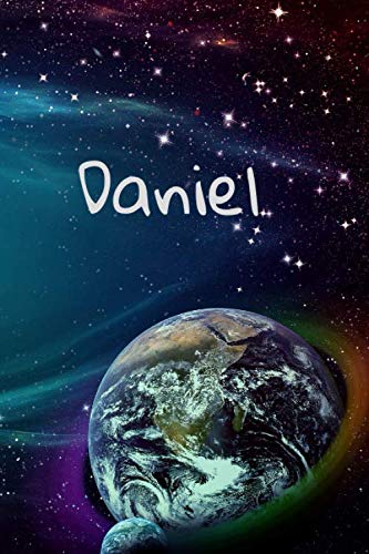 Daniel: Personalised Space Cover Notebook | 160 Ruled Pages | 6x9 Journal | Paperback Diary | Glossy Finish Essays & Short Stories