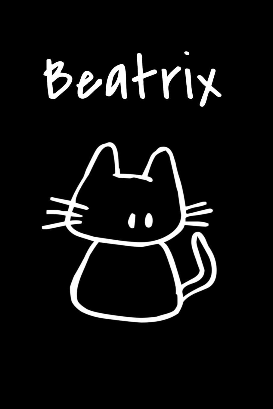 Beatrix: Composition Notebook Plain College Ruled Wide Lined 6" x 9” Journal Cute Funny Kawaii Gifts for Cat Lover’s Organizer Record Log Passwords ... School Teens Kids Workbook for Writing Notes Essays & Short Stories