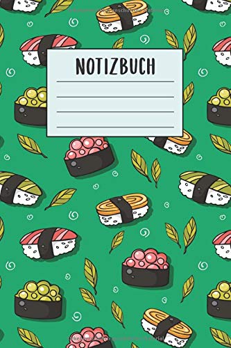 Sushi Notizbuch: Sushi Notizbuch 6x9 liniert Cooking & Enjoying