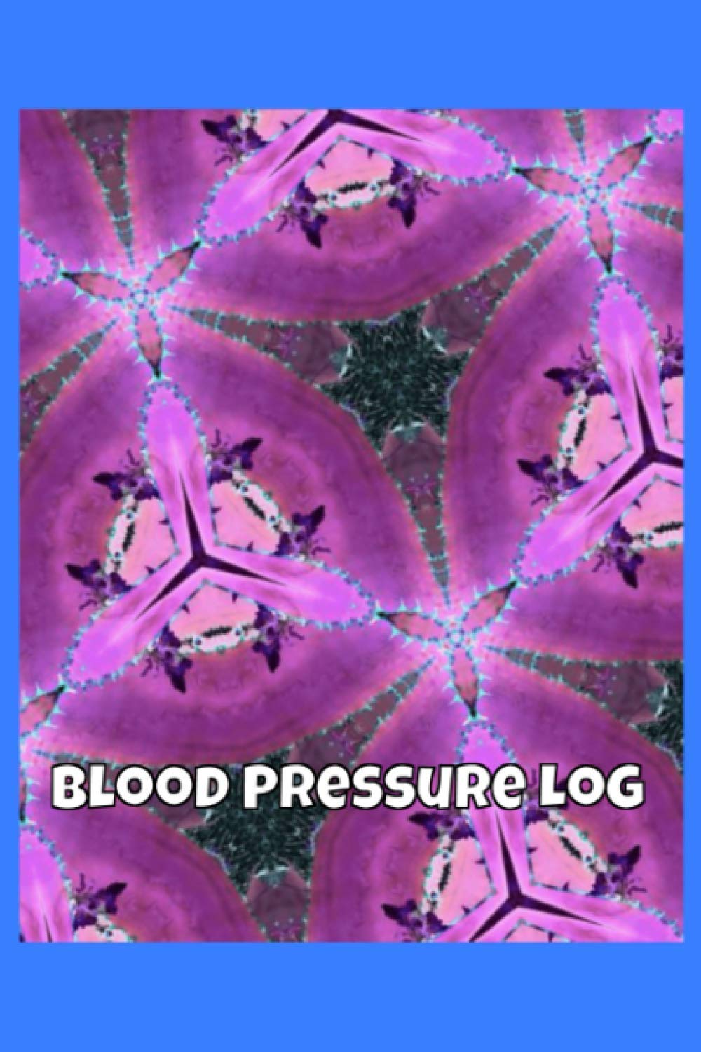 Blood Pressure Log: Abstract Rainbow Colorful Design Garden & Plants