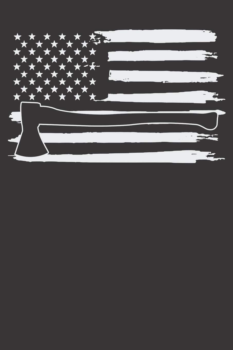 Woodworker Gift Notebook: Lumberjack USA Flag 6x9 College Ruled 120 Pages book