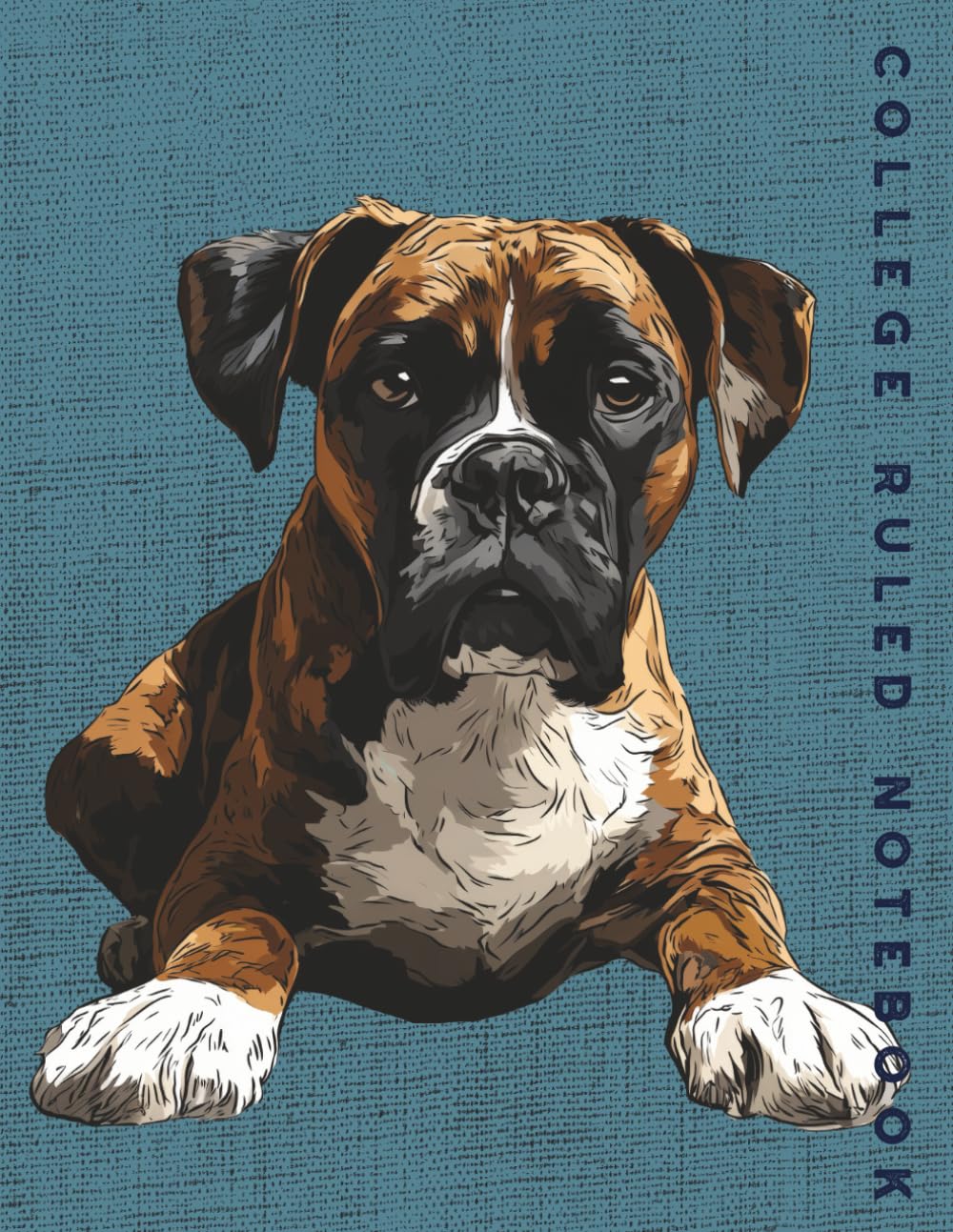 College Ruled Notebook: Boxer Dog College Ruled Journal Media & Communication