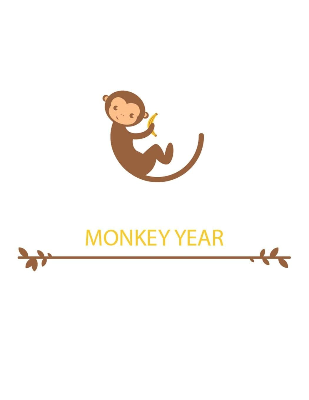 Monkey Year | Blank Lined Notebook Books