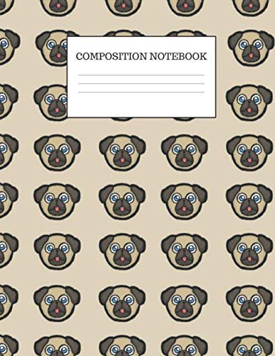 COMPOSITION NOTEBOOK: Wide Ruled Paper Journal. Cute Puppy Book For School or College Non-fiction