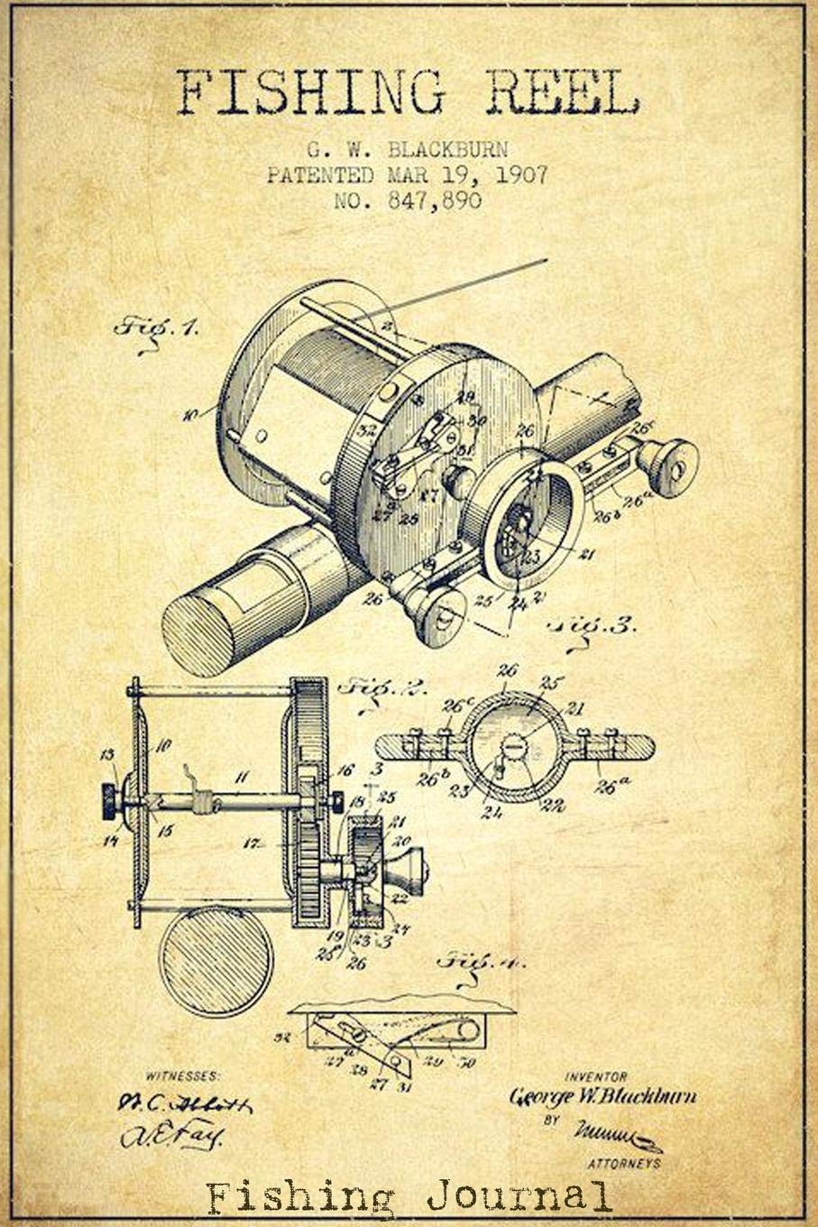 Fishing Reel Fishing Journal: Antique Reel The Excitement or Quiet Joy of Fishing Diary for Serious Fishermen or Weekend Warriors Hobbies Log Weather, ... Mom, Sister, Grandma, Aunt and Friend. Leisure & Fun