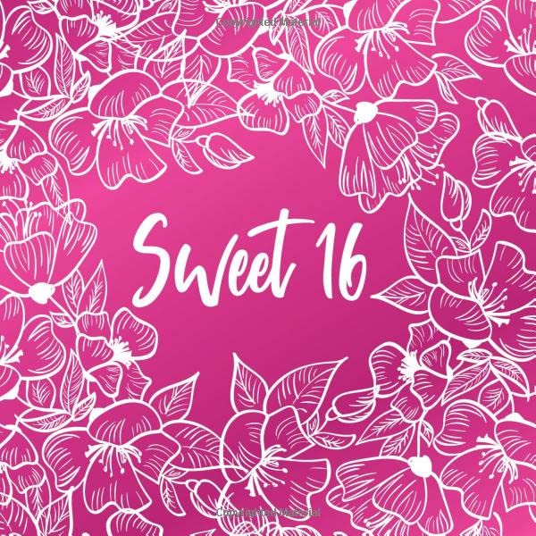 Sweet 16: Guest Book Pink Floral Birthday Party Guest Sign In (With Bonus Gift Log, Size 8.5x8.5, Band 1) Parents & Children
