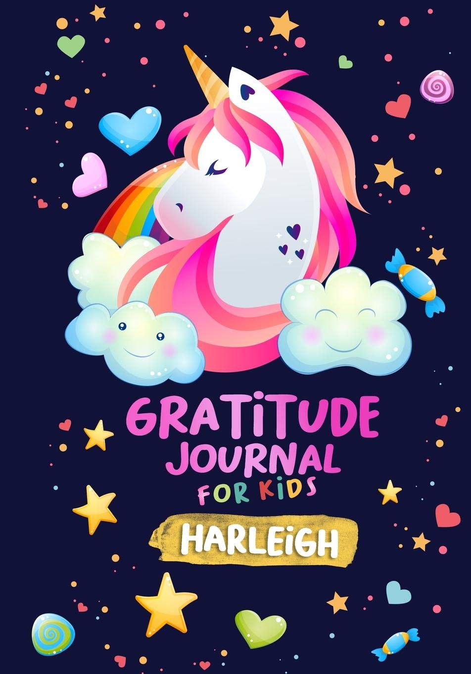 Gratitude Journal for Kids Harleigh: A Unicorn Journal to Teach Children to Practice Gratitude and Mindfulness / Children Happiness Notebook Self-help