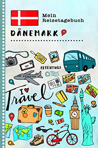 Dänemark Mein Reisetagebuch: Kinder Reise Aktivitätsbuch zum Ausfüllen, Eintragen, Malen, Einkleben A5 - Ferien unterwegs Tagebuch zum Selberschreiben - Urlaubstagebuch Journal für Mädchen, Jungen Books