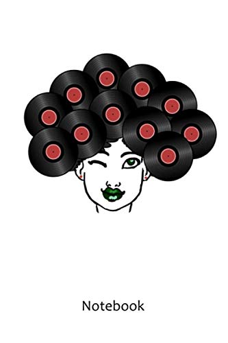 Notebook: 6x9 Dotgrid 120 Pages Journal Paper • Manuscript • Planner • Diary for a Afro Lady, Hairdresser, Vinyl Record Lover, Dj Books