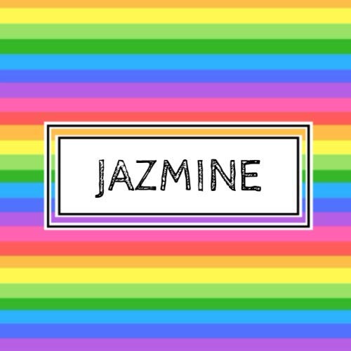 Jazmine: Personalized rainbow sketchbook with name: 90 blank pages Non-fiction