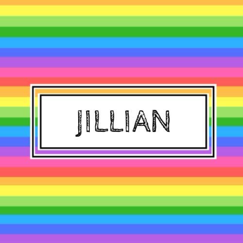 Jillian: Personalized rainbow sketchbook with name: 90 blank pages Non-fiction