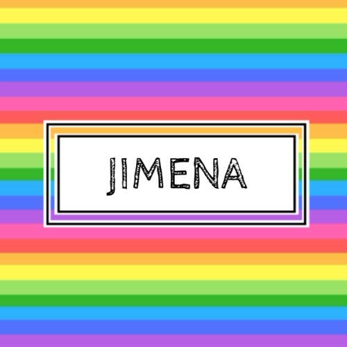 Jimena: Personalized rainbow sketchbook with name: 90 blank pages Non-fiction