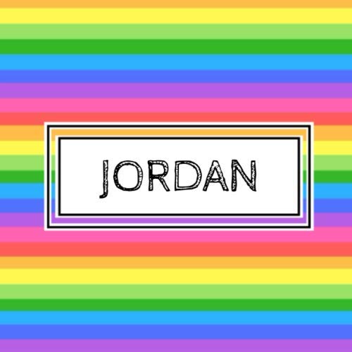 Jordan: Personalized rainbow sketchbook with name: 90 blank pages Non-fiction