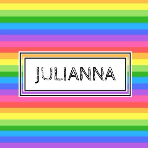 Julianna: Personalized rainbow sketchbook with name: 90 blank pages Non-fiction
