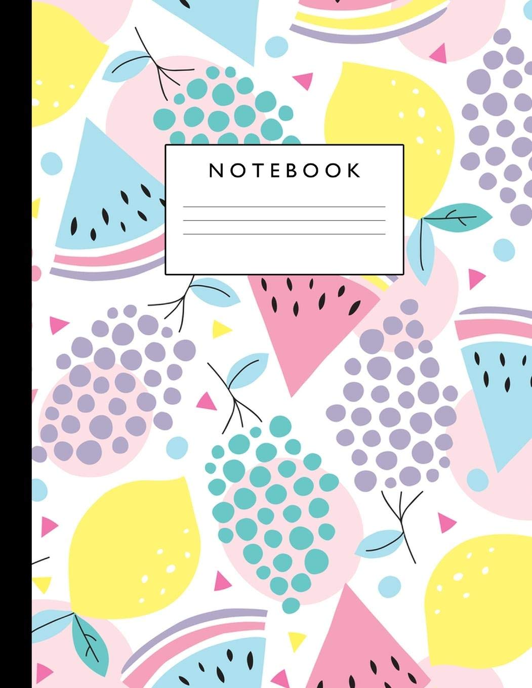 Notebook: Cute Lined Journal Ruled Composition Note Book to Draw and Write In for Girls and Boys - Home School Supplies for K-12 Grade Highschool and College : Cover Design 037 book