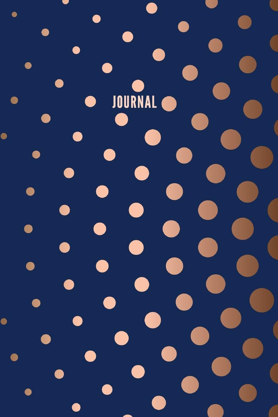 Journal: Copper Dots One Line A Day Journal Five-Year Memory Book, Diary, Navy Notebook, 6x9, 110 Lined Blank Pages book