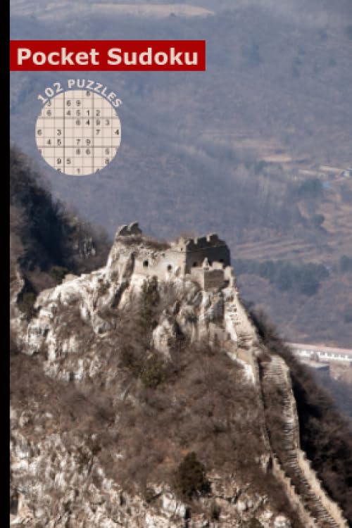 Sudoku Pocket Size Travel Book: 102 Easy to Hard Puzzles with Numbers or Letters on 4x4, 6x6 and 9x9 Grids, Cover - Jiankou Great Wall, China Leisure & Fun