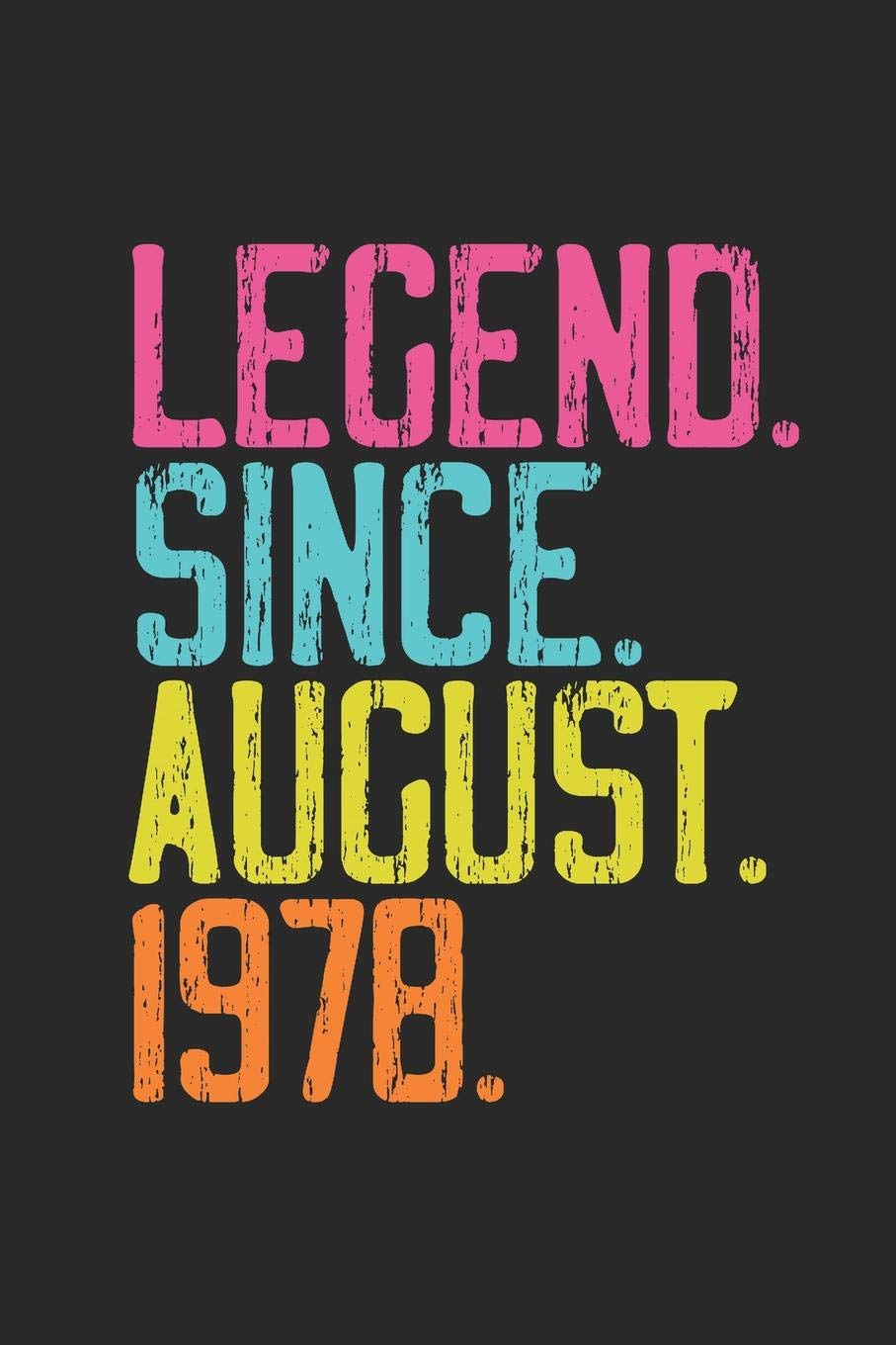 Legend Since August 1978: Blank Lined Notebook – Journal 41st Birthday for Woman and Men Essays & Short Stories