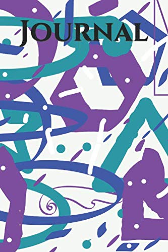 Journal: Blank page journal, write, sketch, planner, to do, notes, memory, 6 X 9, place for date, blue, purple, green Books