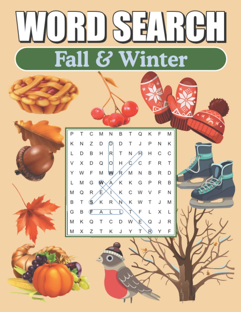 Word Search Fall & Winter: Large Print Word Find Puzzles Leisure & Fun