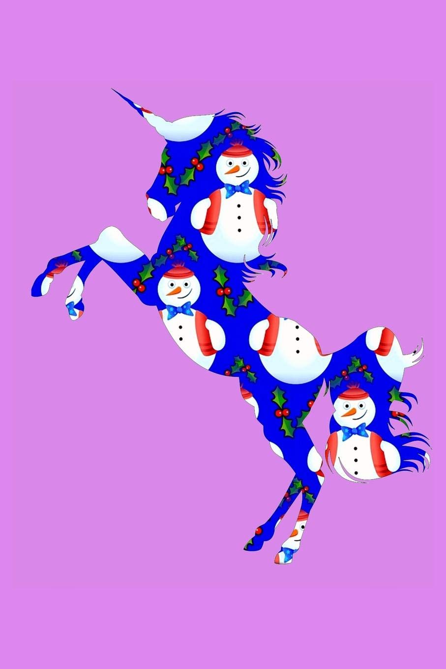 Blue Snowman Unicorn: Handwriting Journal Learning & Reference