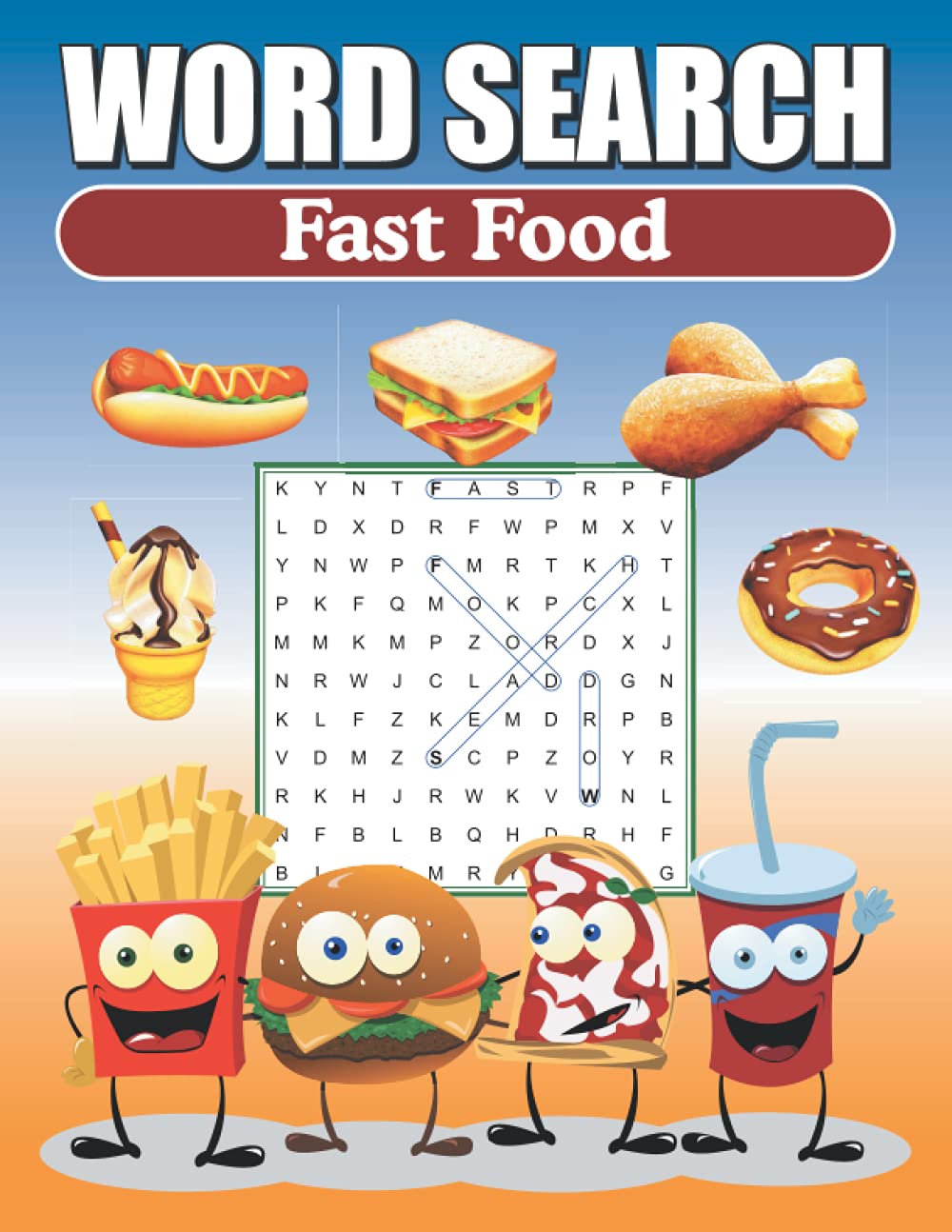 Word Search Fast Food: Large Print Word Find Puzzles Leisure & Fun